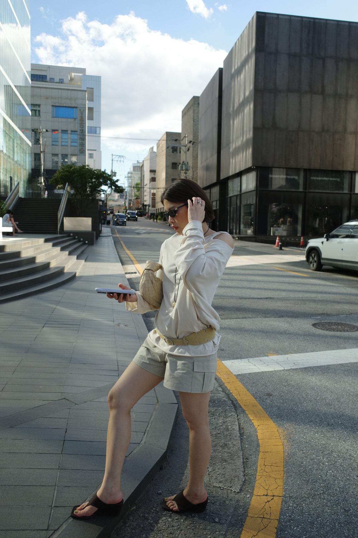 Twist Asymmetric Long Sleeve Tee