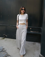 highrise stripe wide pants
