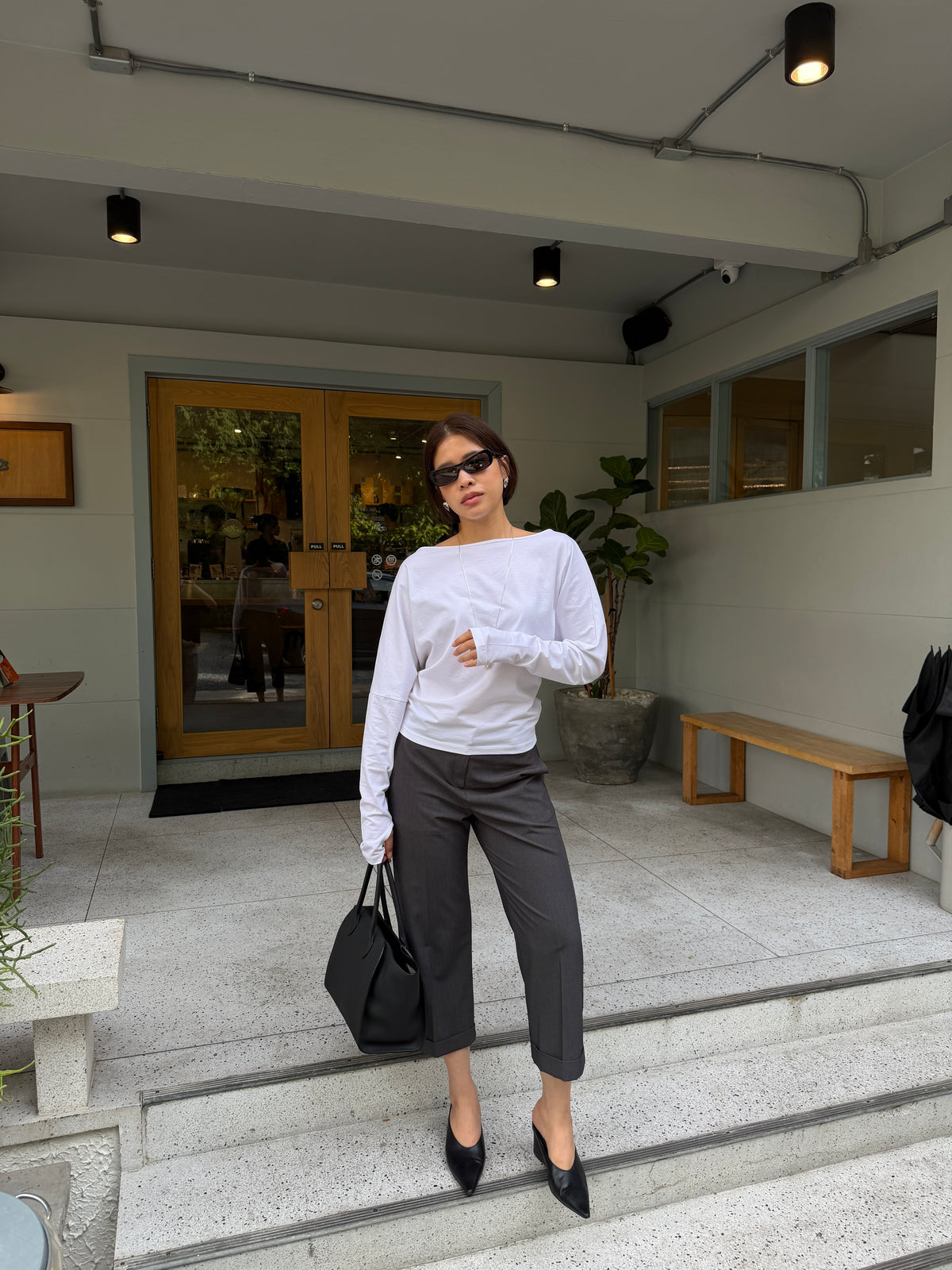 Noelle Thumbhole Boat Neck Top