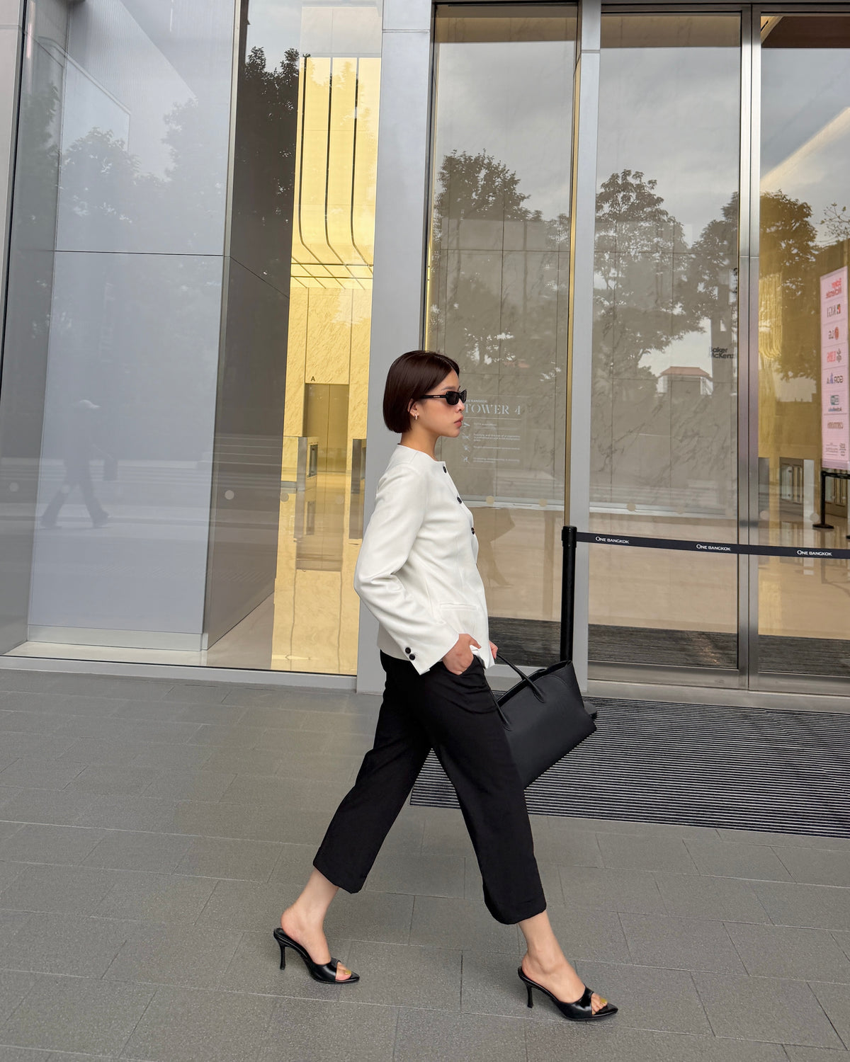 Celine Sculpted Collarless Blazer