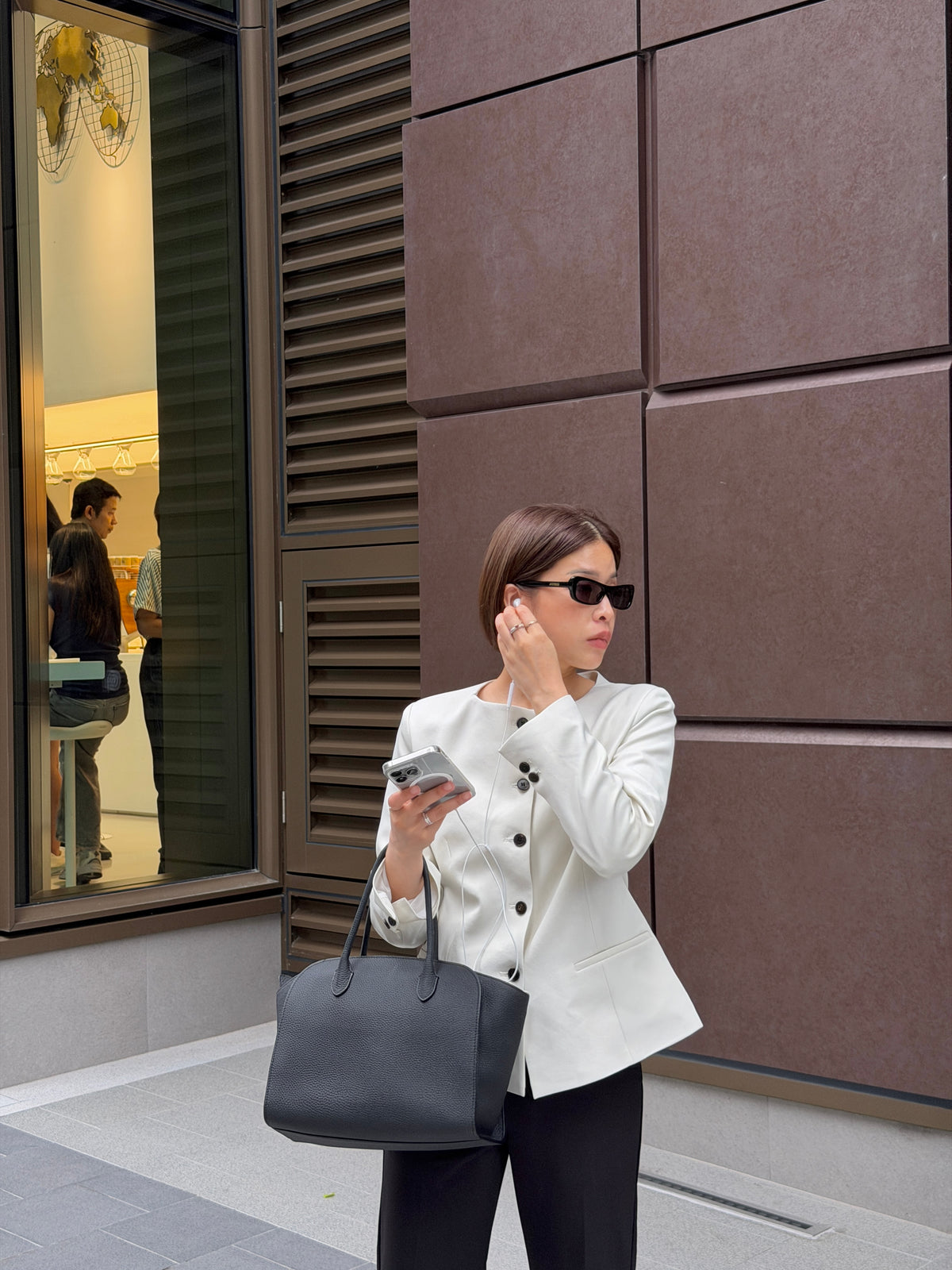 Celine Sculpted Collarless Blazer