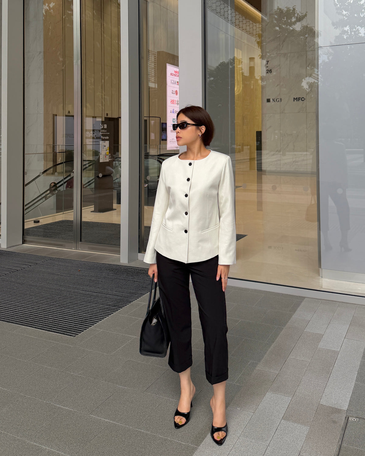 Celine Sculpted Collarless Blazer