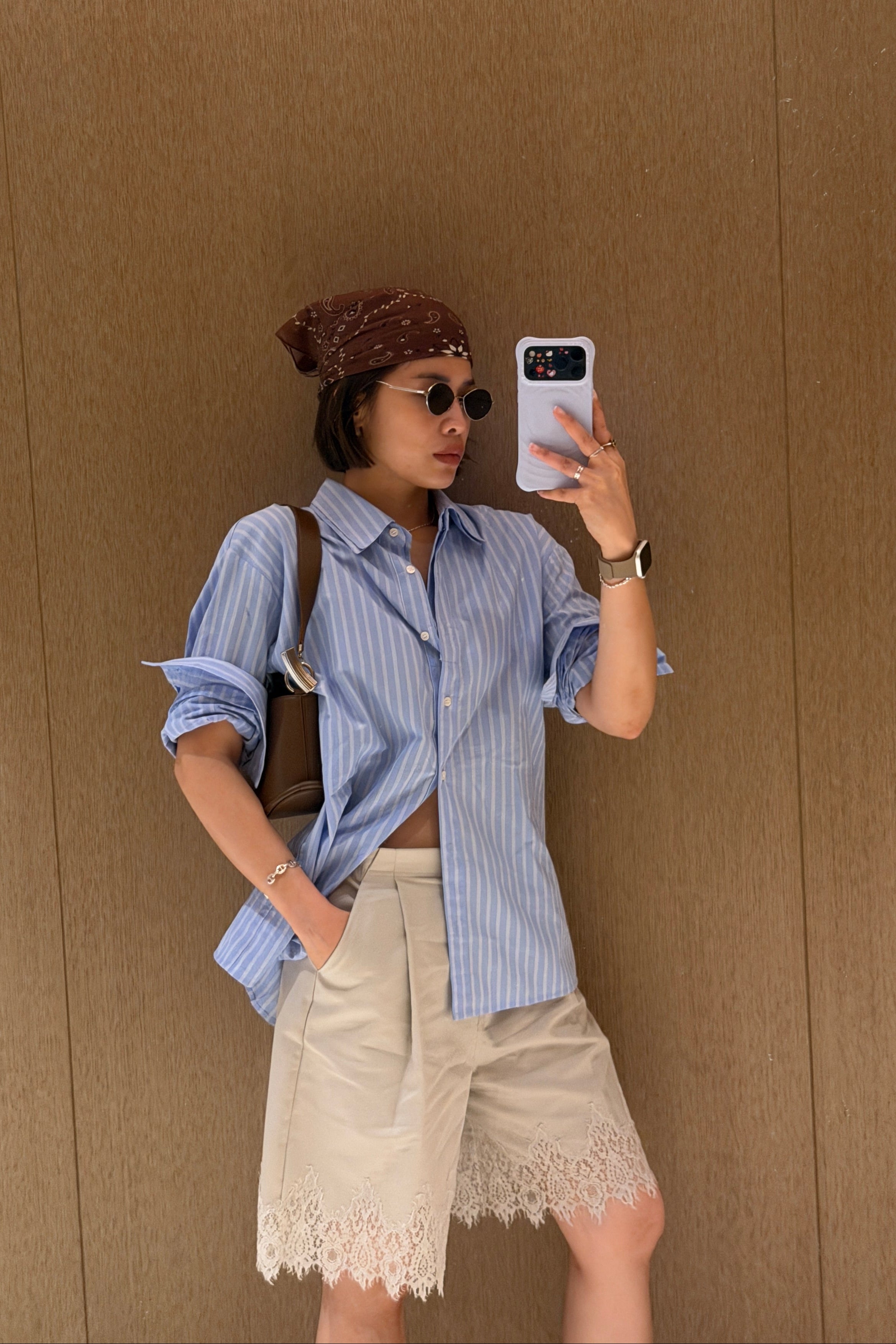Como Lace Bermuda shorts