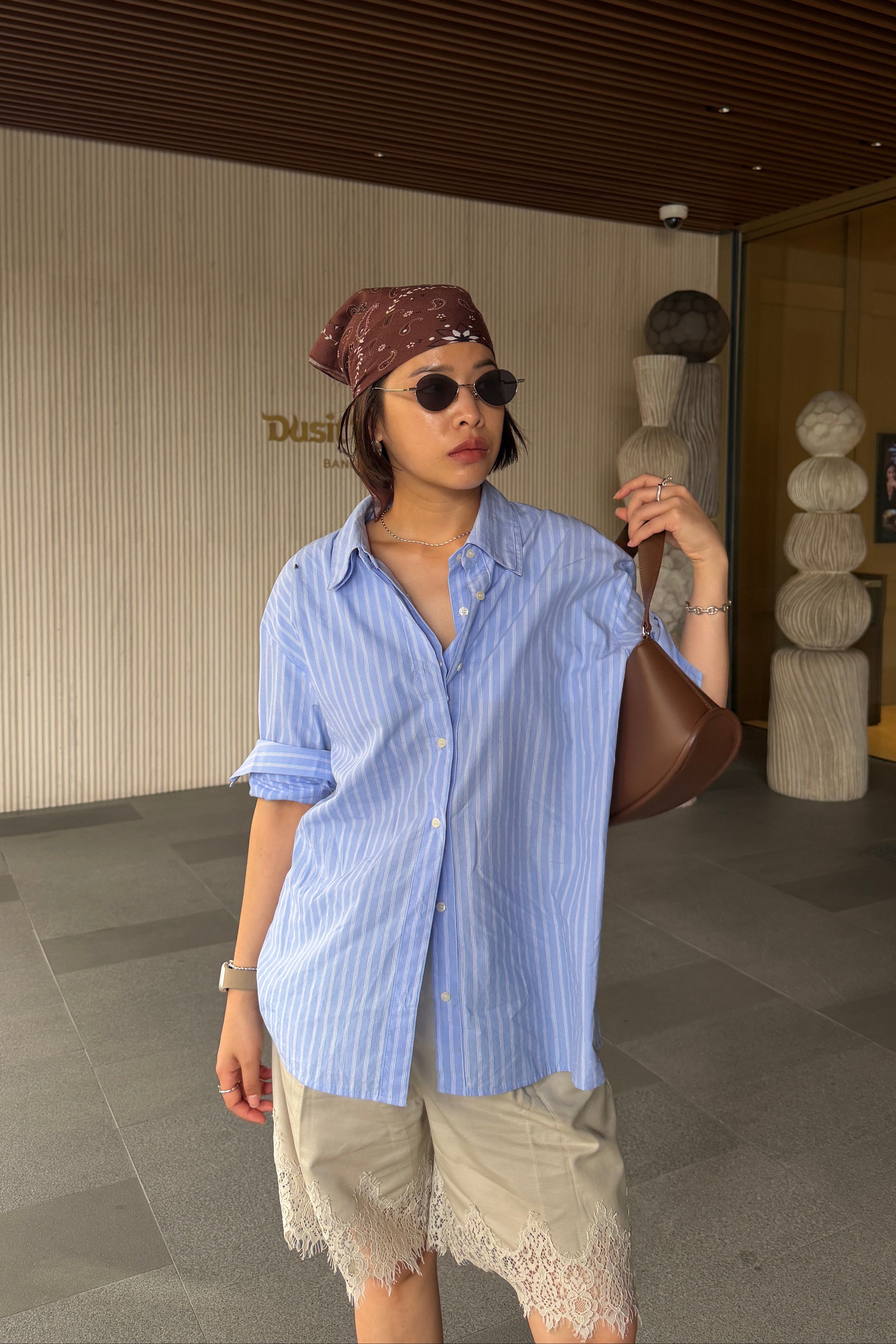 Double Collar Loose Shirt