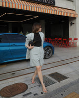 highrise pocket linen shorts