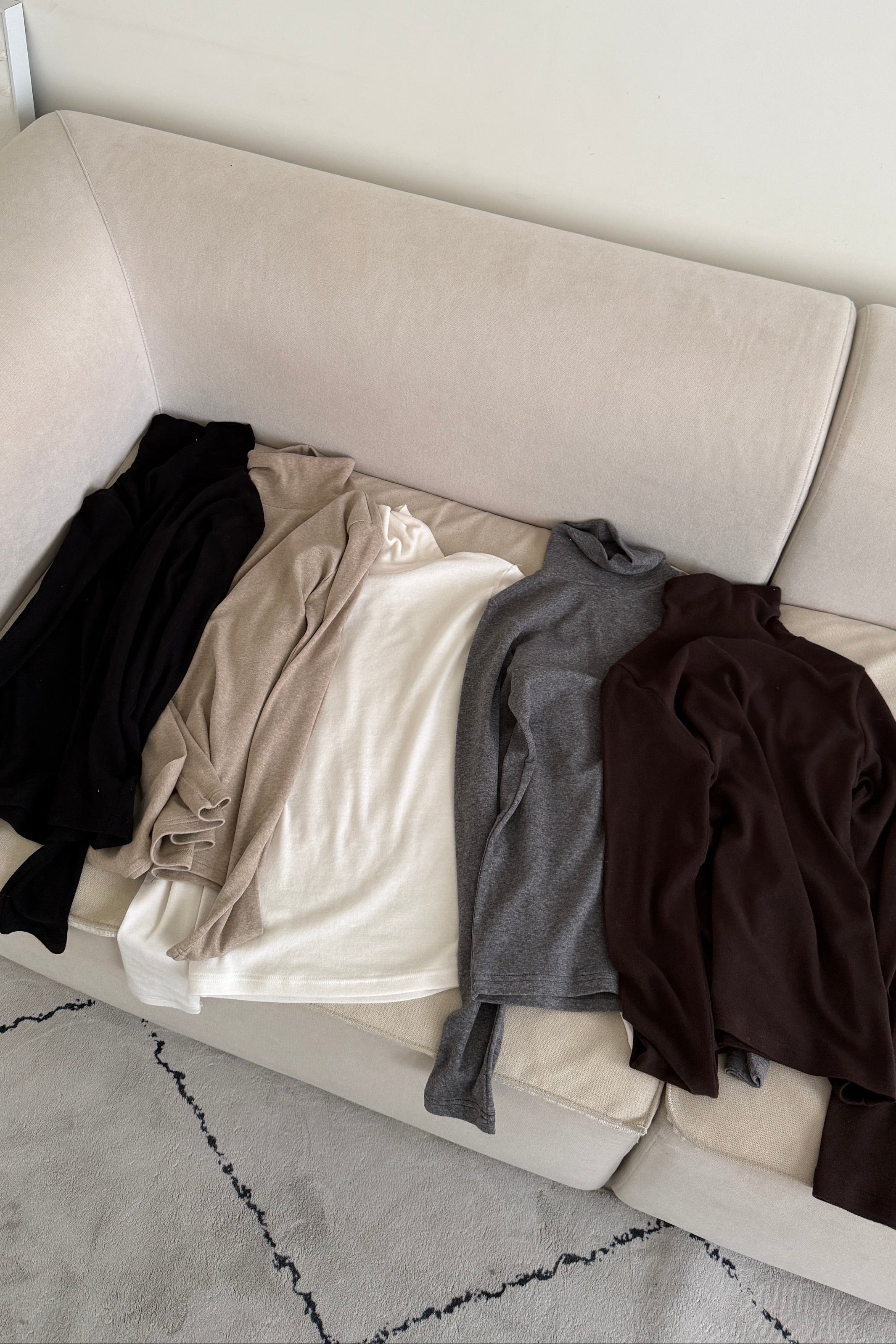 soft wool turtleneck long-sleeve top