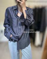 lightweight soft organza oversized shirt