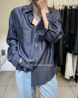 lightweight soft organza oversized shirt