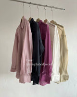 lightweight soft organza oversized shirt