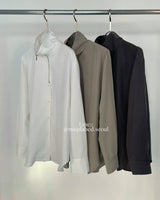 high neck half zip shirt