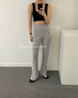 highrise slit flared pants