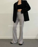 highrise slit flared pants
