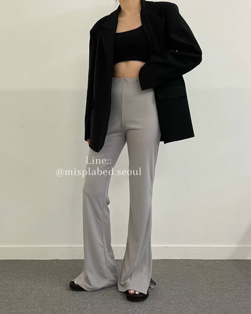 highrise slit flared pants