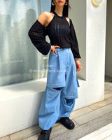 2 way cargo balloon pants