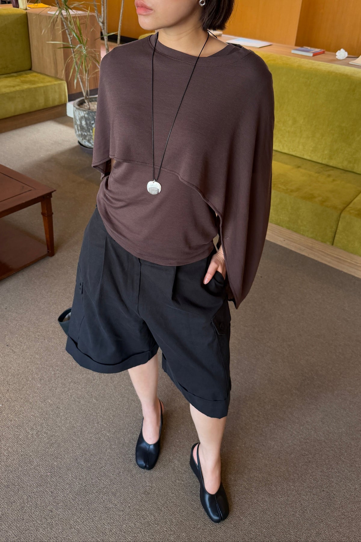 Miu Layered Cape Top