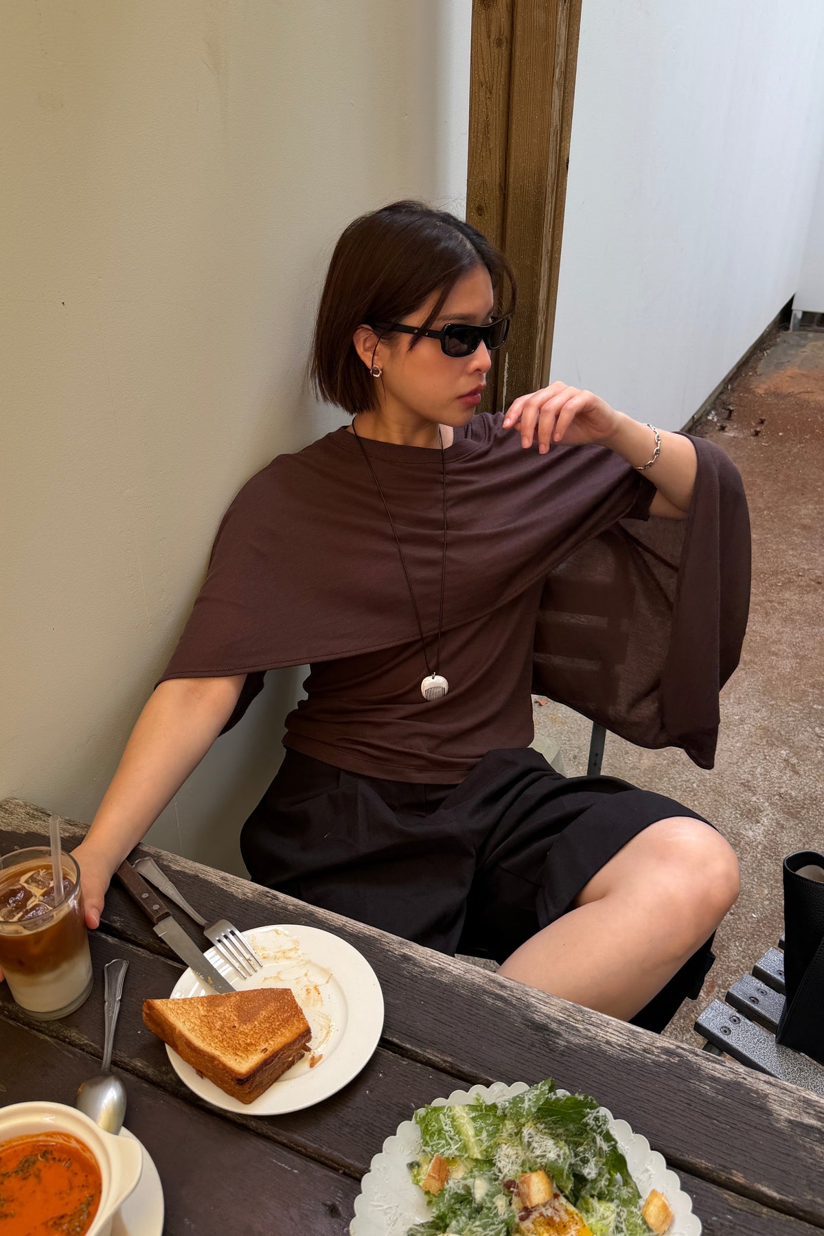 Miu Layered Cape Top