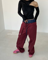 double waistband cargo pants