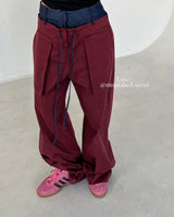 double waistband cargo pants