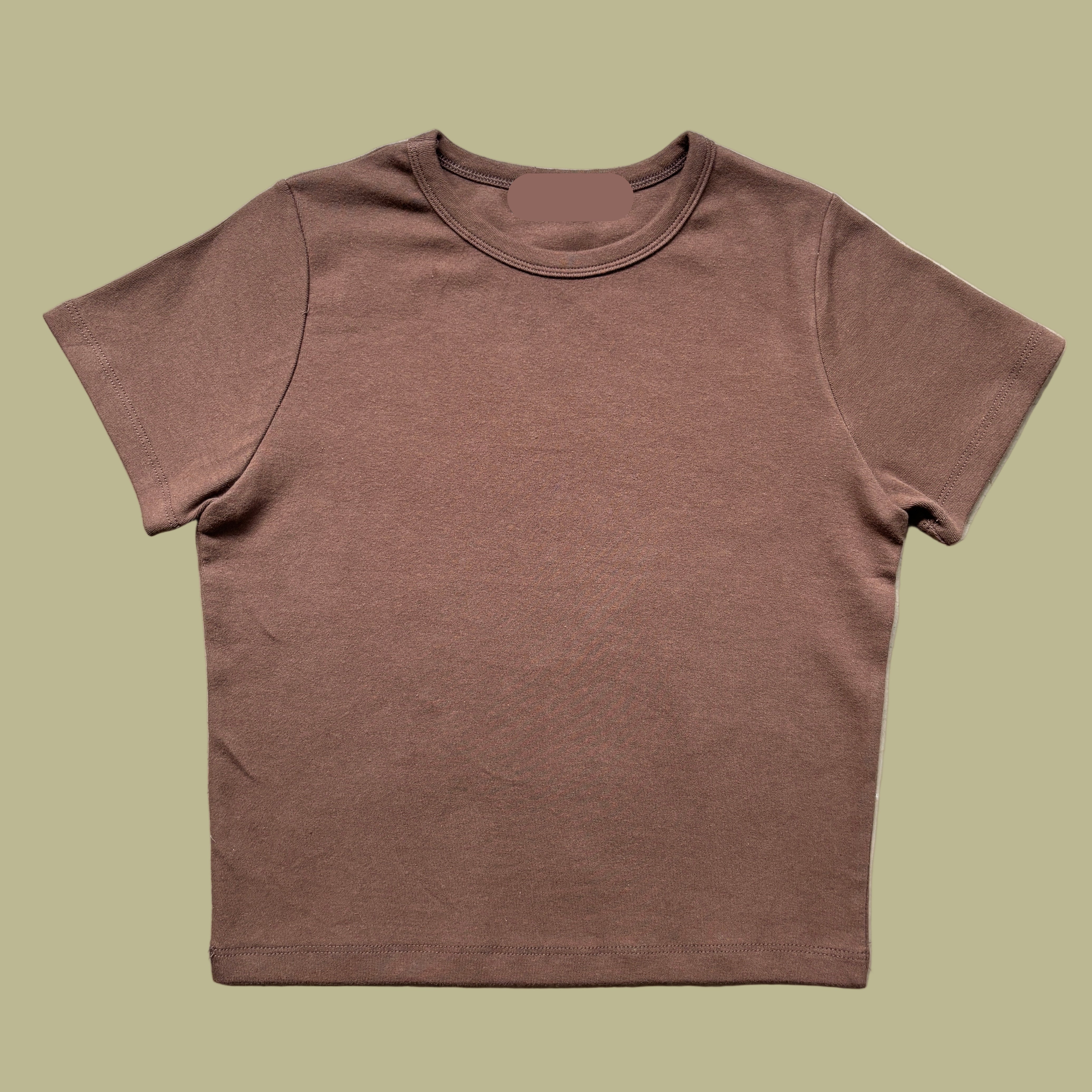 coucou basic slim crop tee