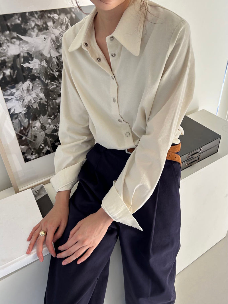 corduroy slim shirt