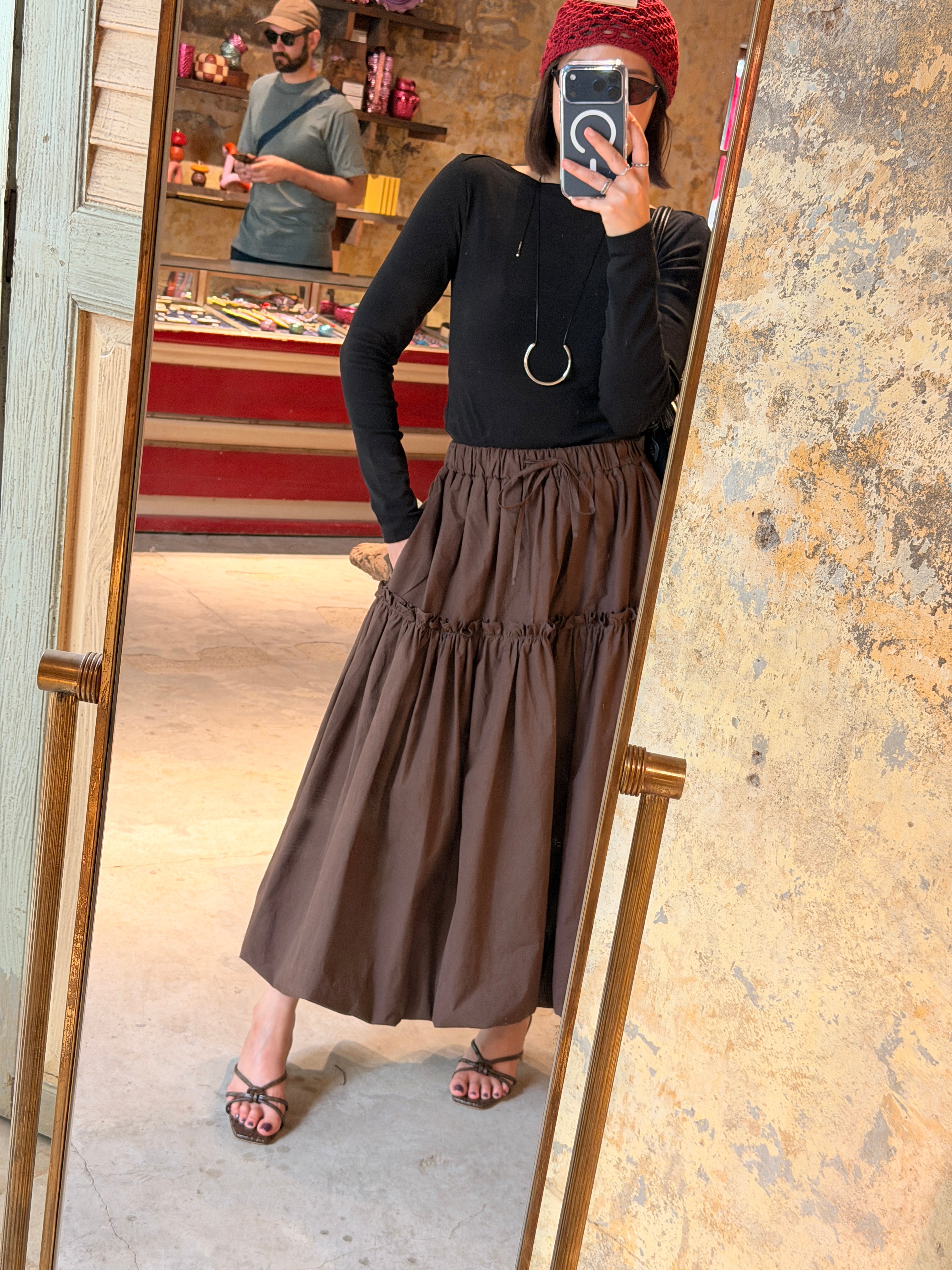 Ragon ruffle edge balloon skirt