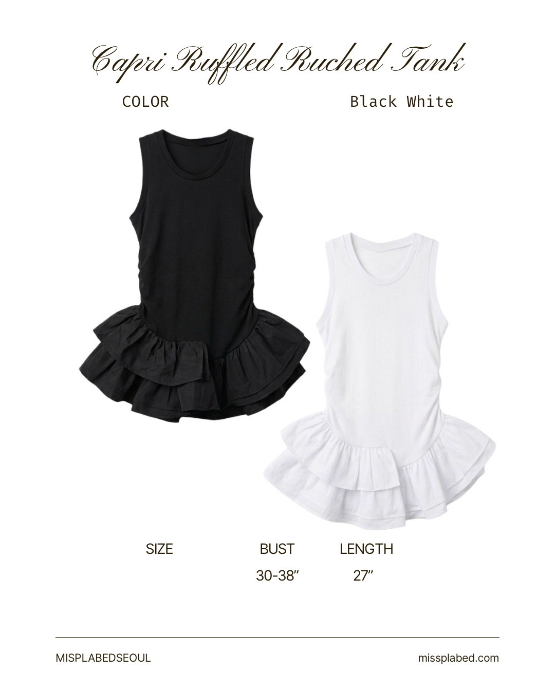 Capri Ruffled Ruched Tank