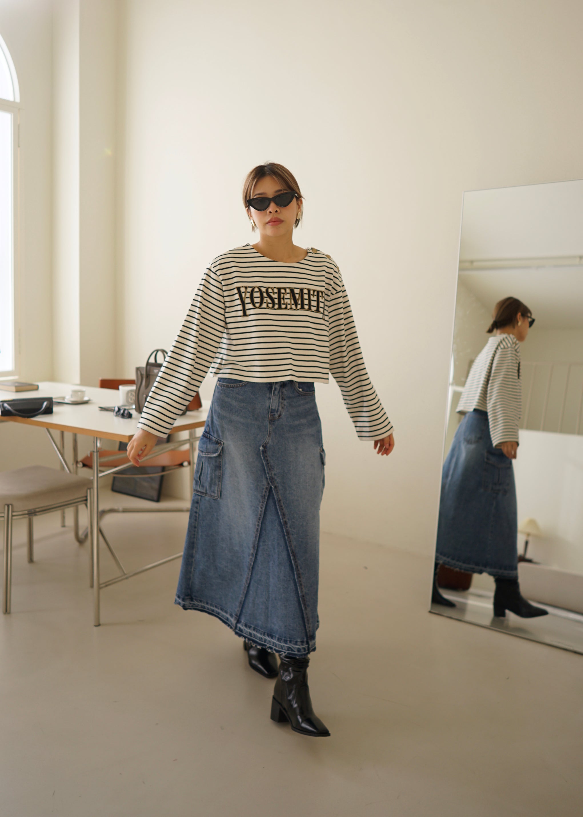 Yosemite stripe crop top