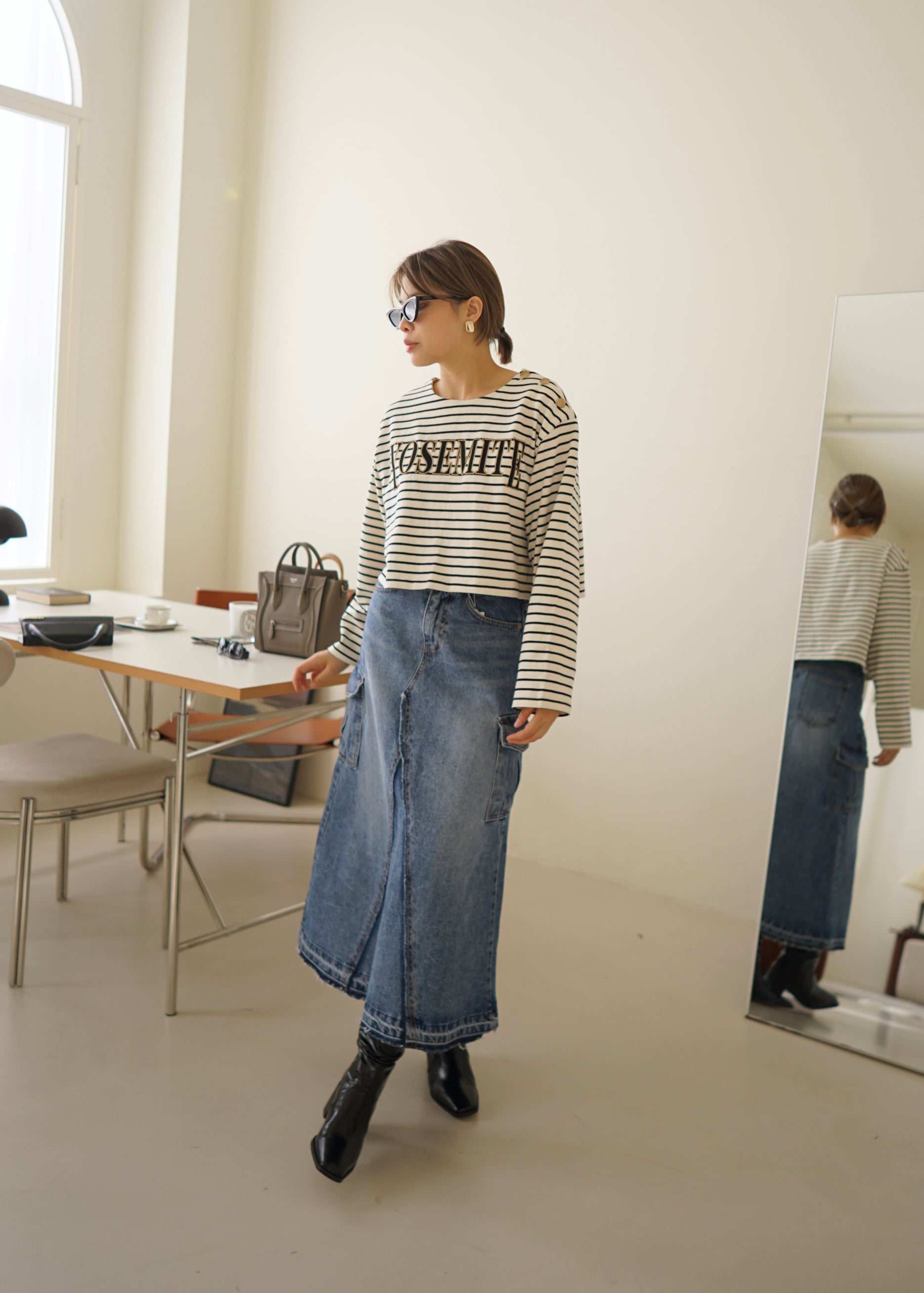 Yosemite stripe crop top