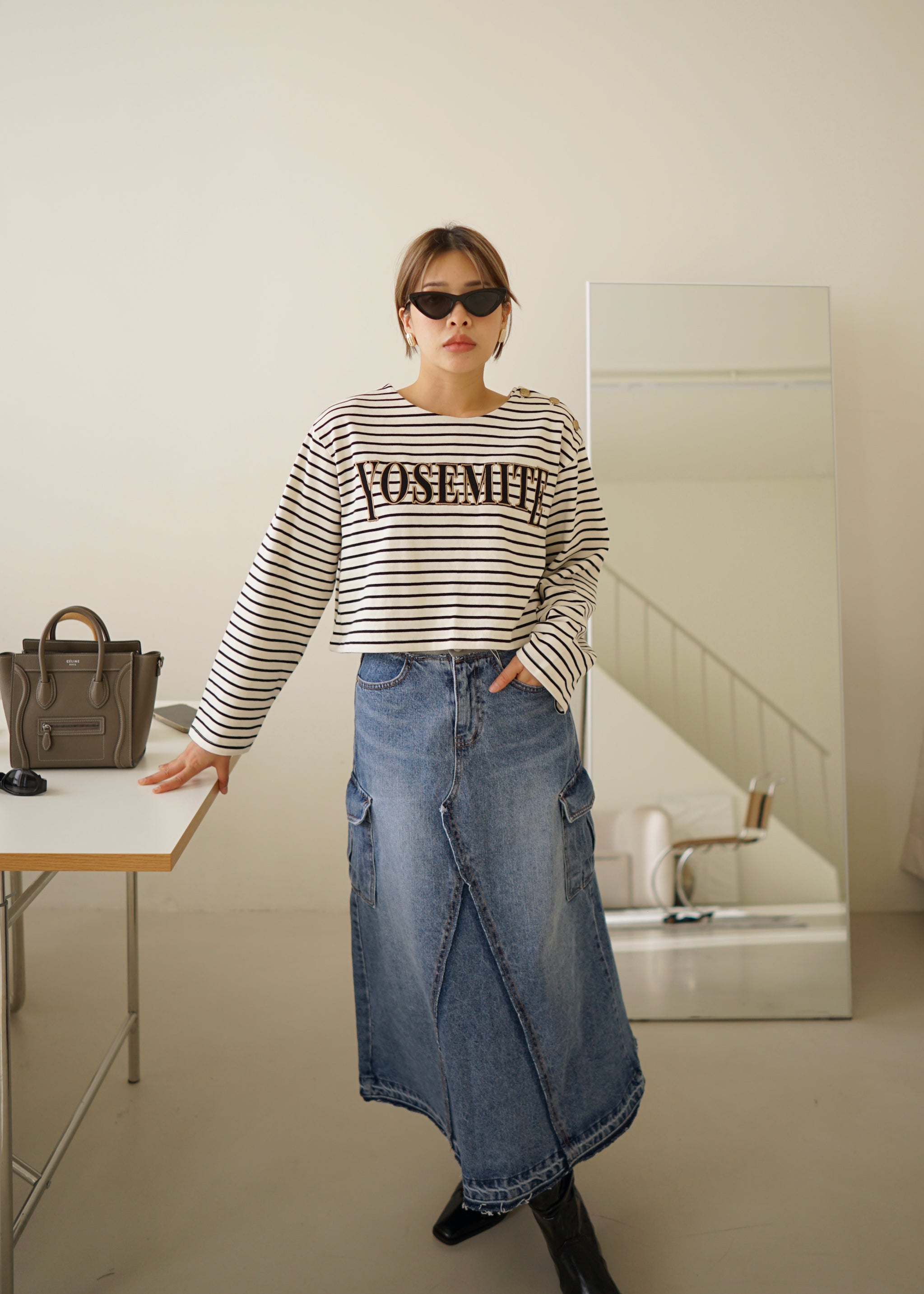 Yosemite stripe crop top