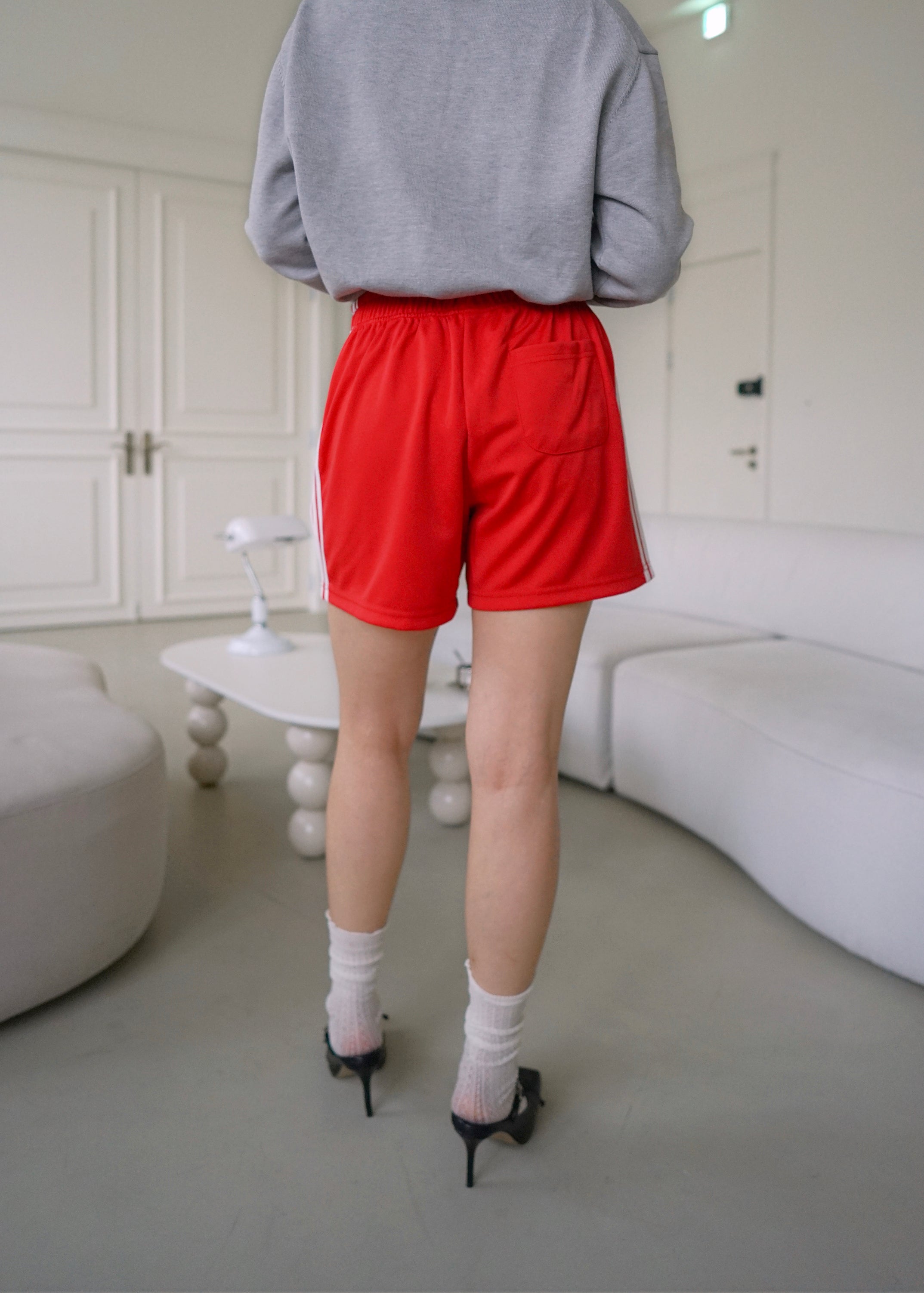 side-striped track shorts
