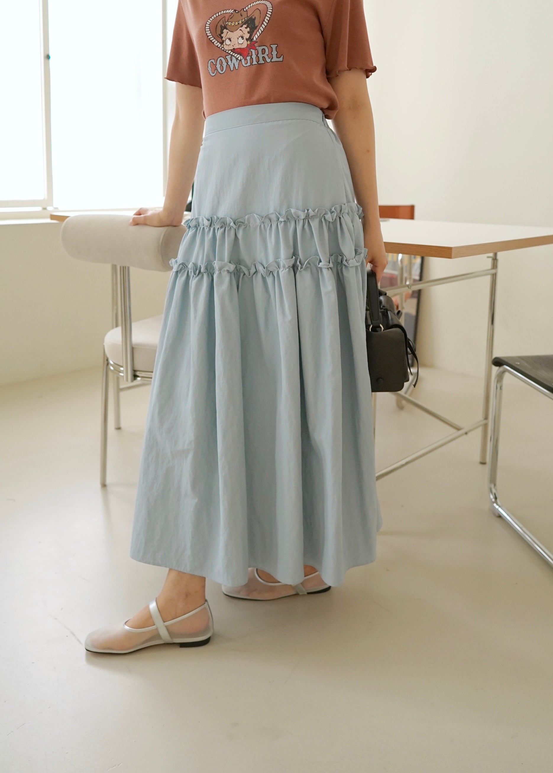 Elica ruffled bloom skirt