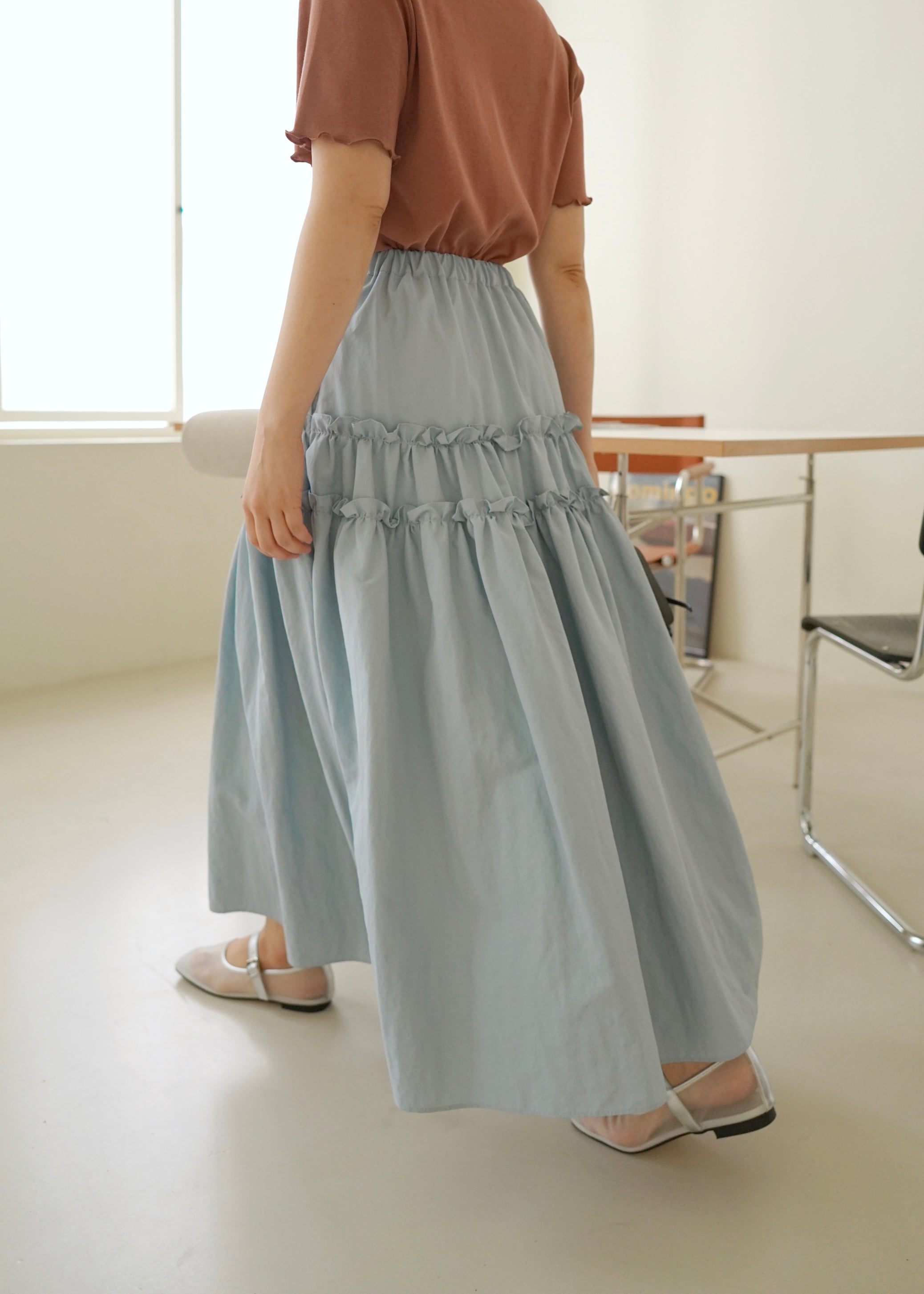 Elica ruffled bloom skirt