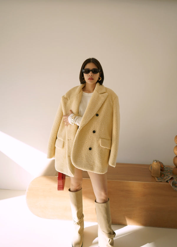 Fluffy Fleece oversized Blazer