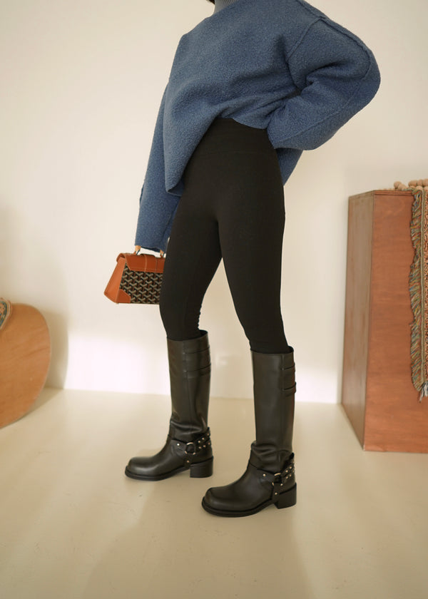 high rise slim leg leggings