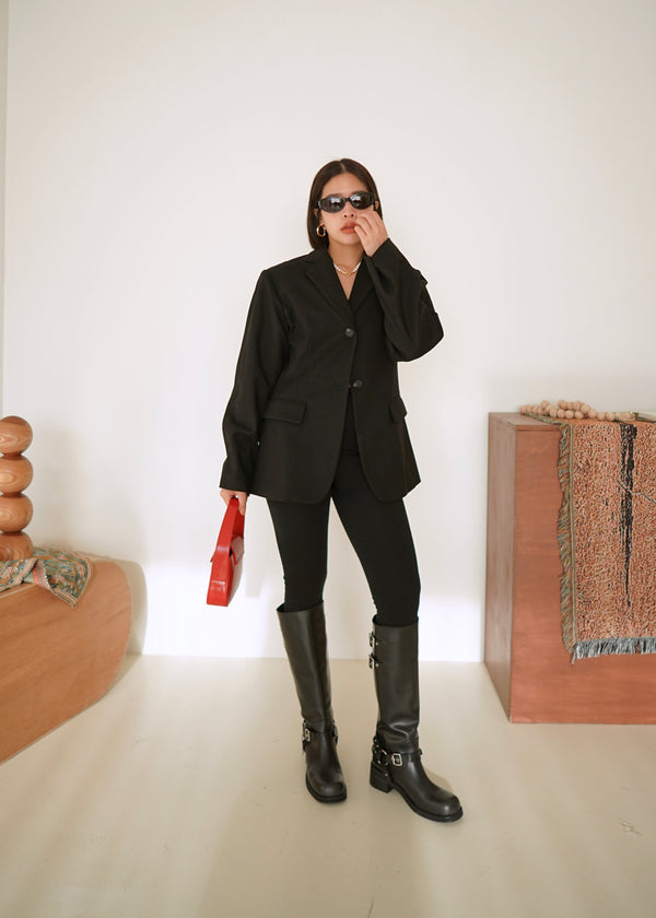 Curve waist blazer