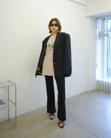 highrise slit flared pants