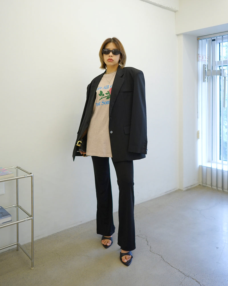 highrise slit flared pants