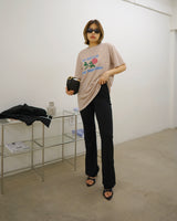 highrise slit flared pants