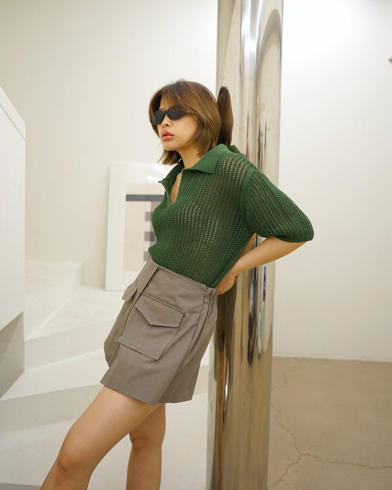 double pocket mini skort