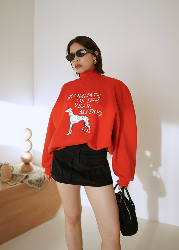 MY roommate puff sleeve turtleneck sweater
