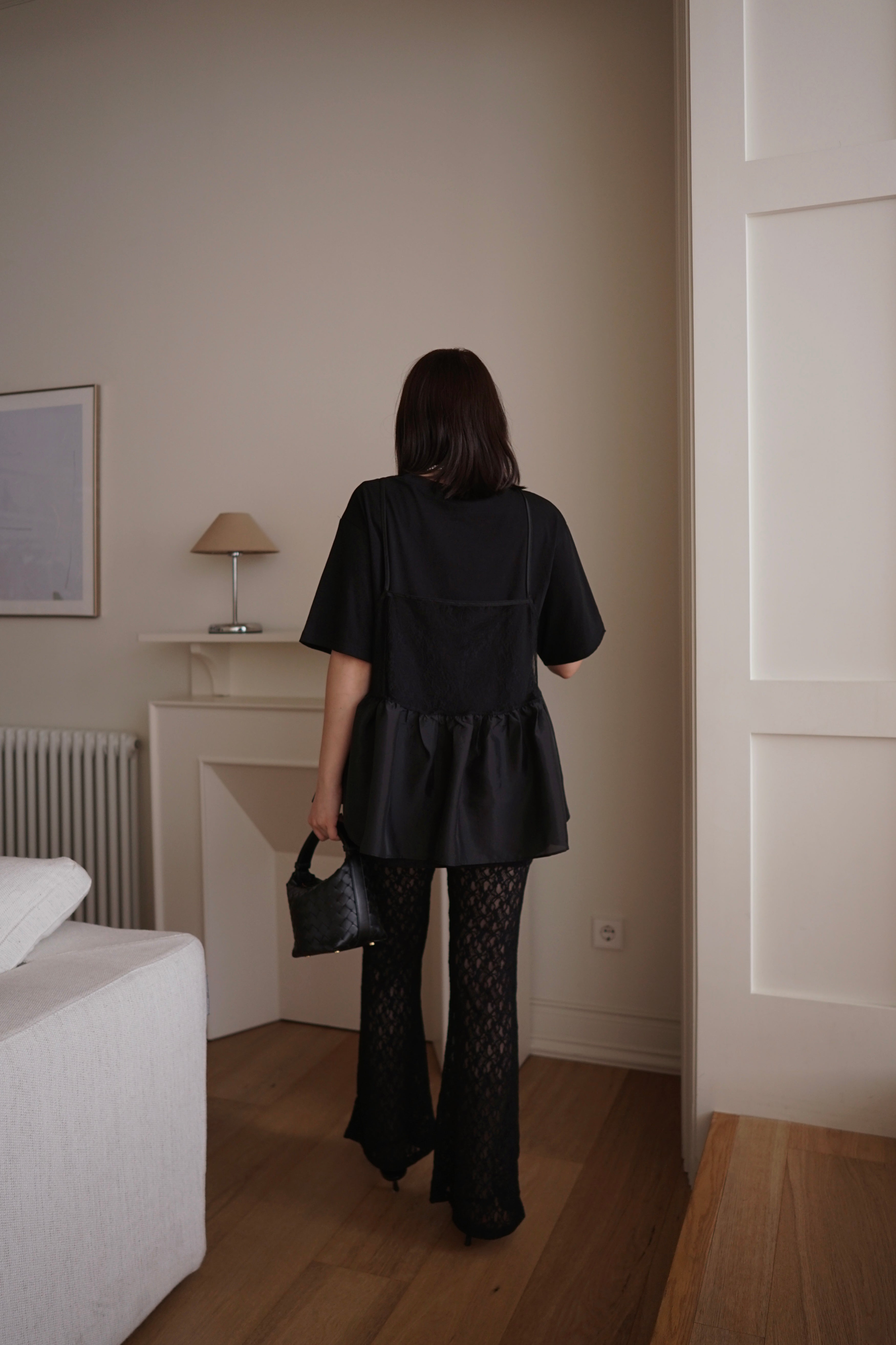 double layered peplum blouse