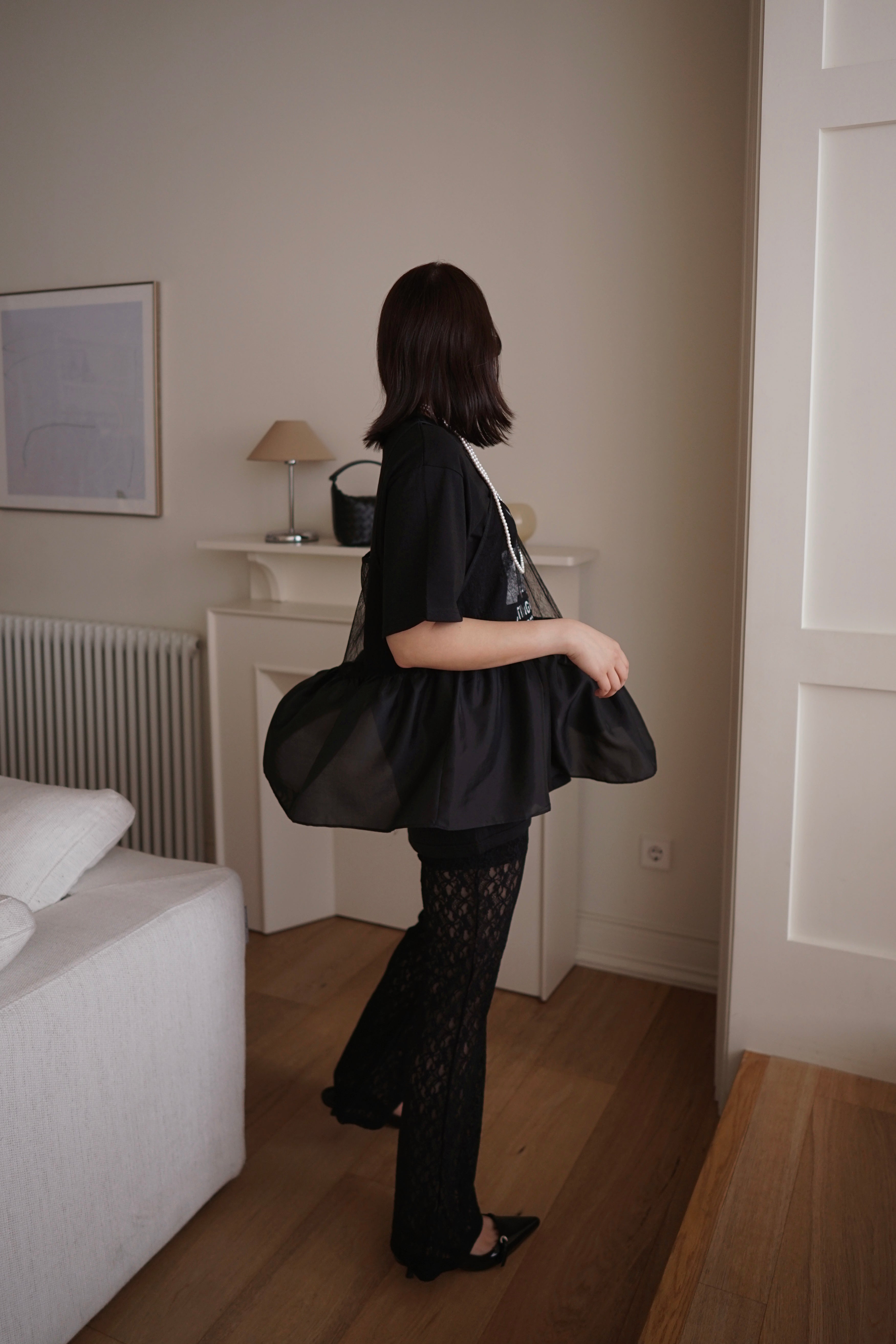 double layered peplum blouse