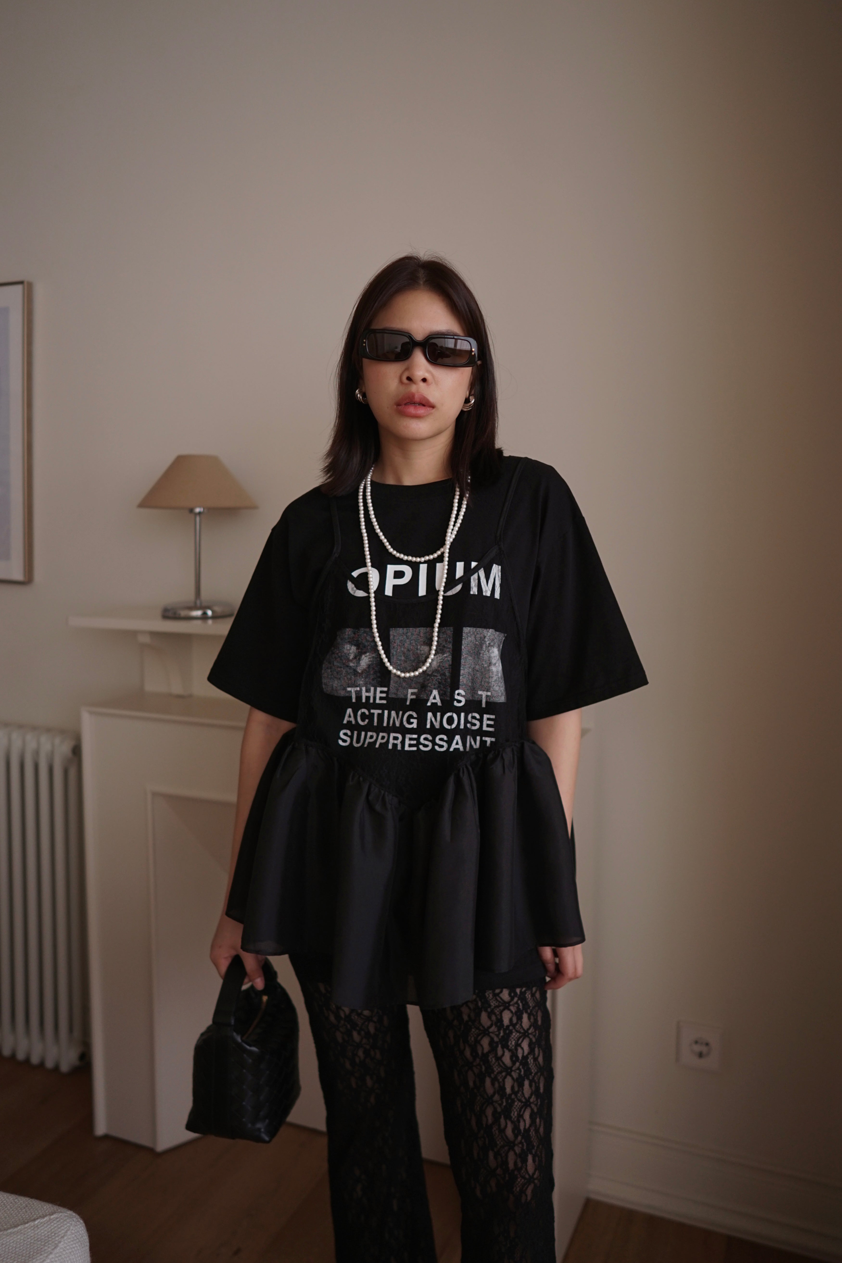 double layered peplum blouse
