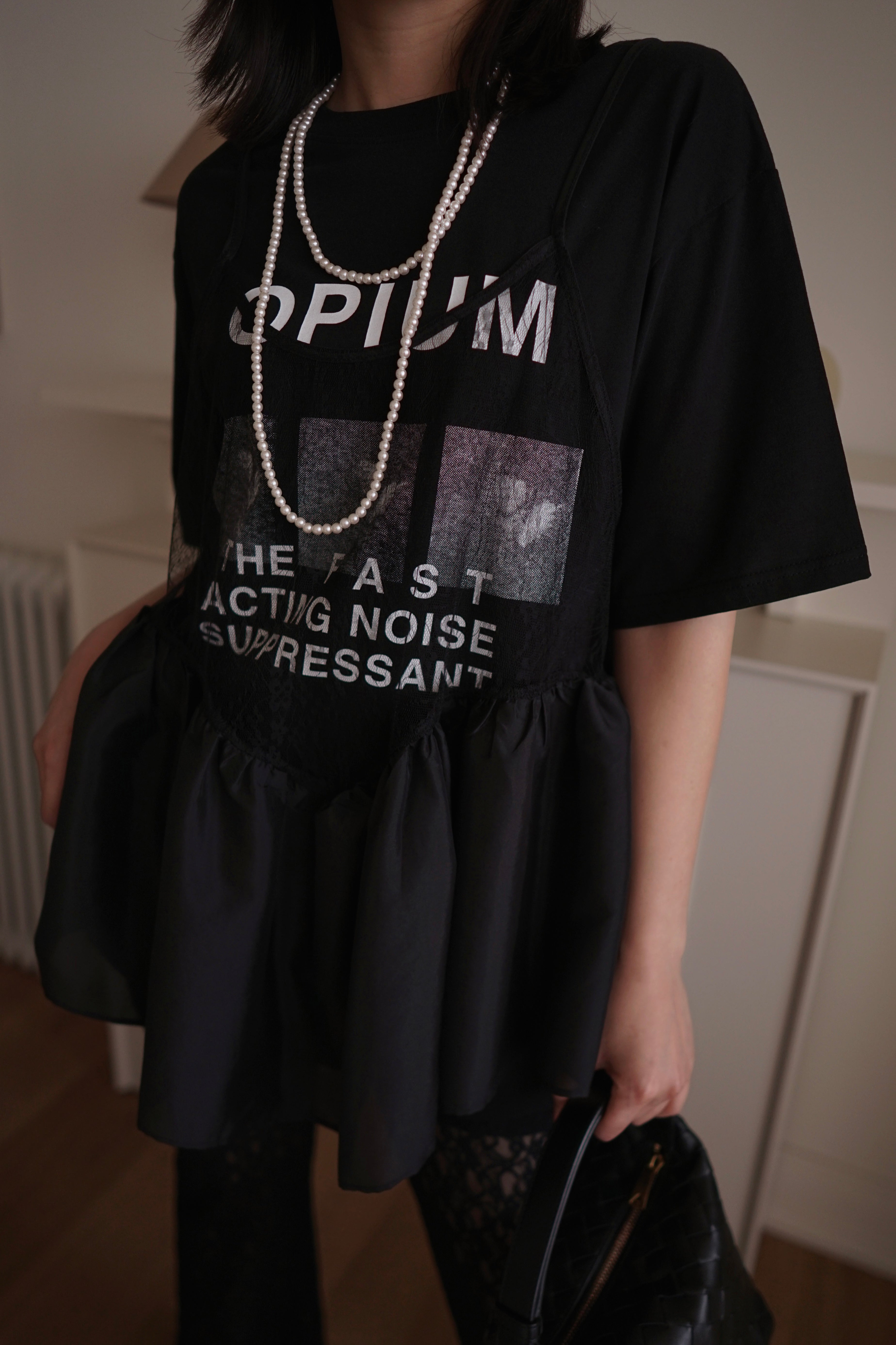 double layered peplum blouse