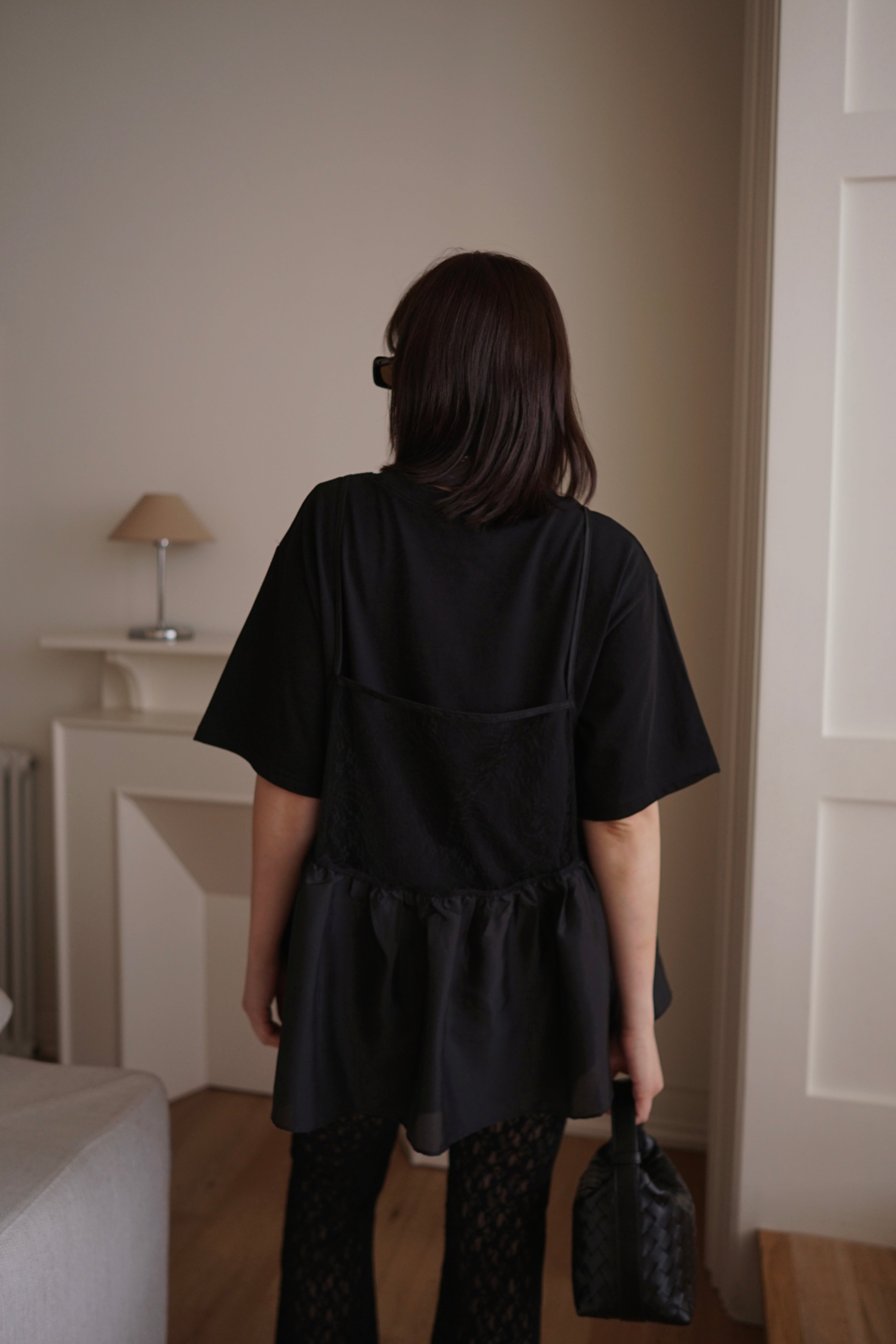 double layered peplum blouse