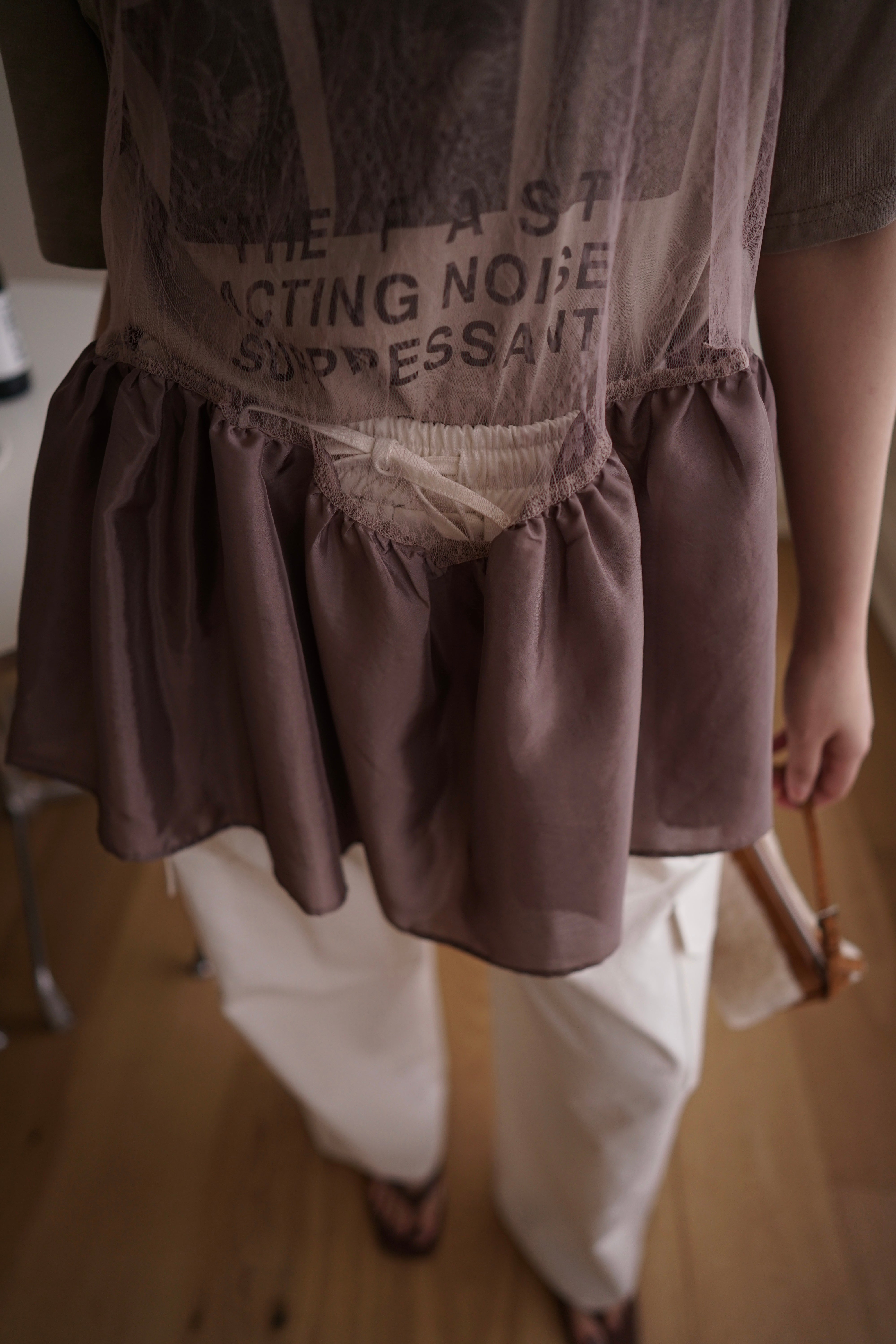 double layered peplum blouse
