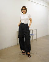 side ruched soft tee