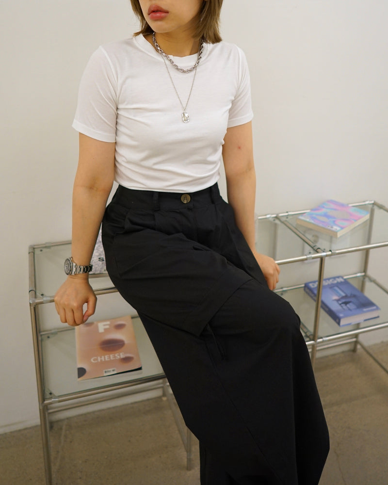 side ruched soft tee