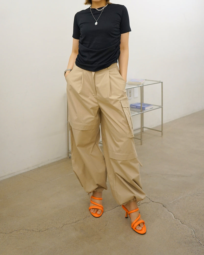 side ruched soft tee
