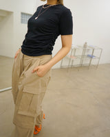side ruched soft tee